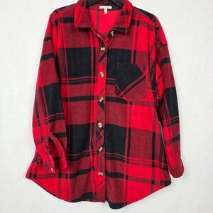 Maurices Buffalo Plaid Shacket 0X Red Black
